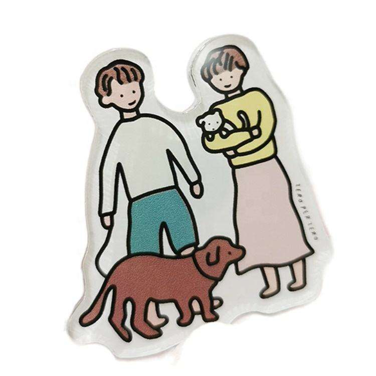 Транспарентност Креативни акрилни магнетни налепници за фрижидер